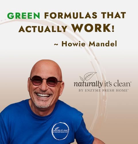 naturally it's clean Bathroom Cleaner | Toilet, Tub, Tile, Shower & Sink | Plant-Based Enzymes | Removes Soap Scum & Hard Water Buildup | Odor Eliminator | Septic Safe | Made in USA - 2 Pack