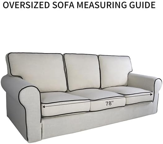 PureFit Reversible Quilted Sofa Cover, Water Resistant Slipcover Furniture Protector, Washable Couch Cover with Non Slip and Elastic Straps for Kids, Pets (Oversized Sofa, Green/Red)