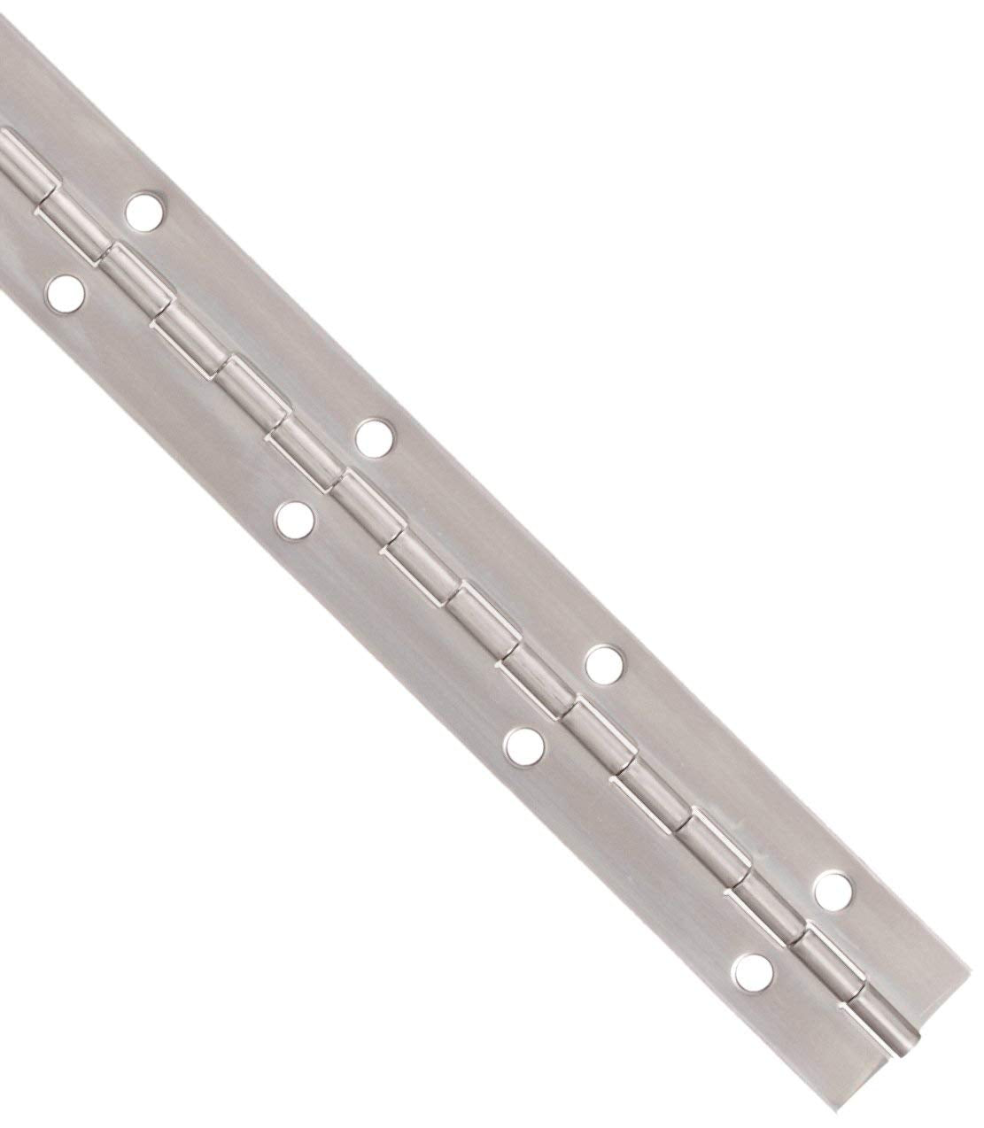 Stainless Steel Continuous Hinge with Hole, Bright Annealed Finish (5 Feet, 1-1/16 Inches)