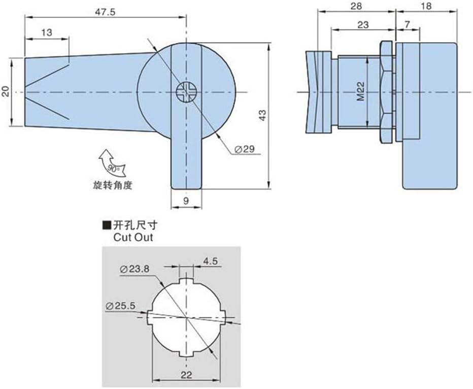 WJSKDQ 4PCS Thumb Operated Offset Thumb Cam Lock Black Cam Lock