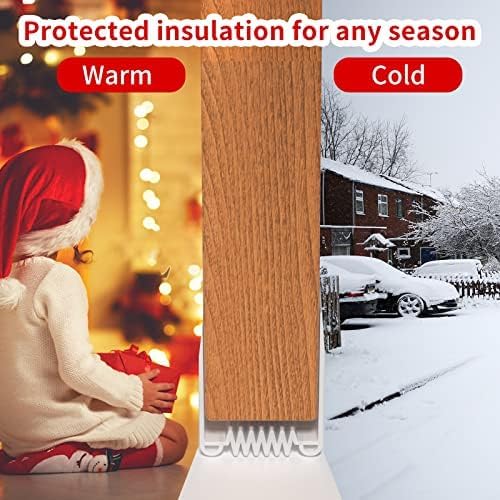 Weather Stripping Door Seal, 39' Length Cuttable, Strong Adhesive Door Sweep for Exterior and Interior Doors (White)