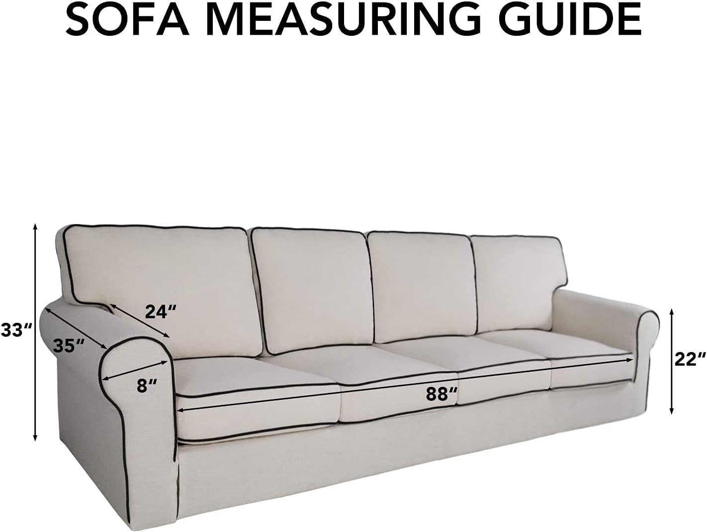 PureFit Reversible Quilted Sofa Cover, Water Resistant Slipcover Furniture Protector, Washable Couch Cover with Non Slip and Elastic Straps for Kids, Dogs, Pets (XX Large, Navy/Navy)