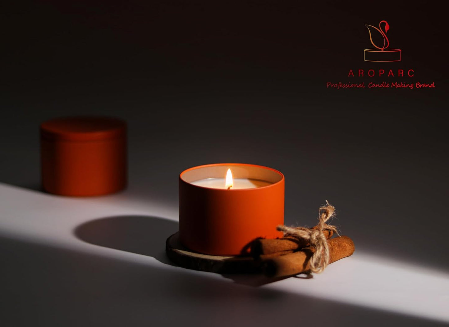 Candle Tins with Lids, 3 Wicks Containers 12 Pack 14oz/420ml Seamless Bulk for Candle Making Supplies Empty Candle Jars - Orange