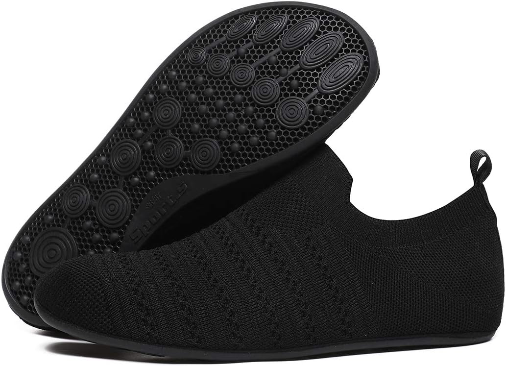 QZKDM Lightweight Slip on Grip Indoor House Slippers Barefoot Non Slip Home Exercise Yoga Shoes for Men Women