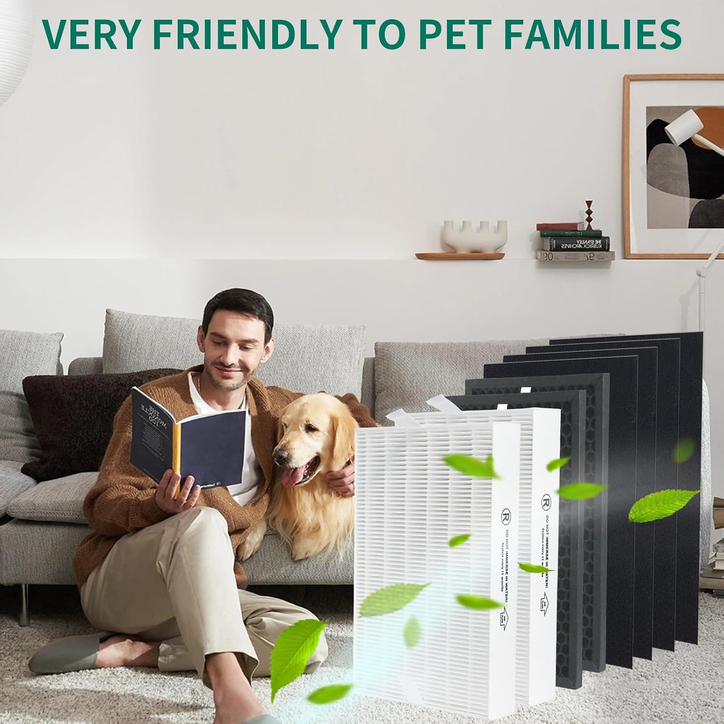 HPA5200B True HEPA Replacement Filter Compatible with Honeywell InSight HPA5200B/HPA5250 & PowerPlus HPA3200 Air Purifiers, 2 R HEPA + 2 S Carbon + 4 A Pre-Filters, Replaces HRF-R2/HRFSC1/HRF-A200