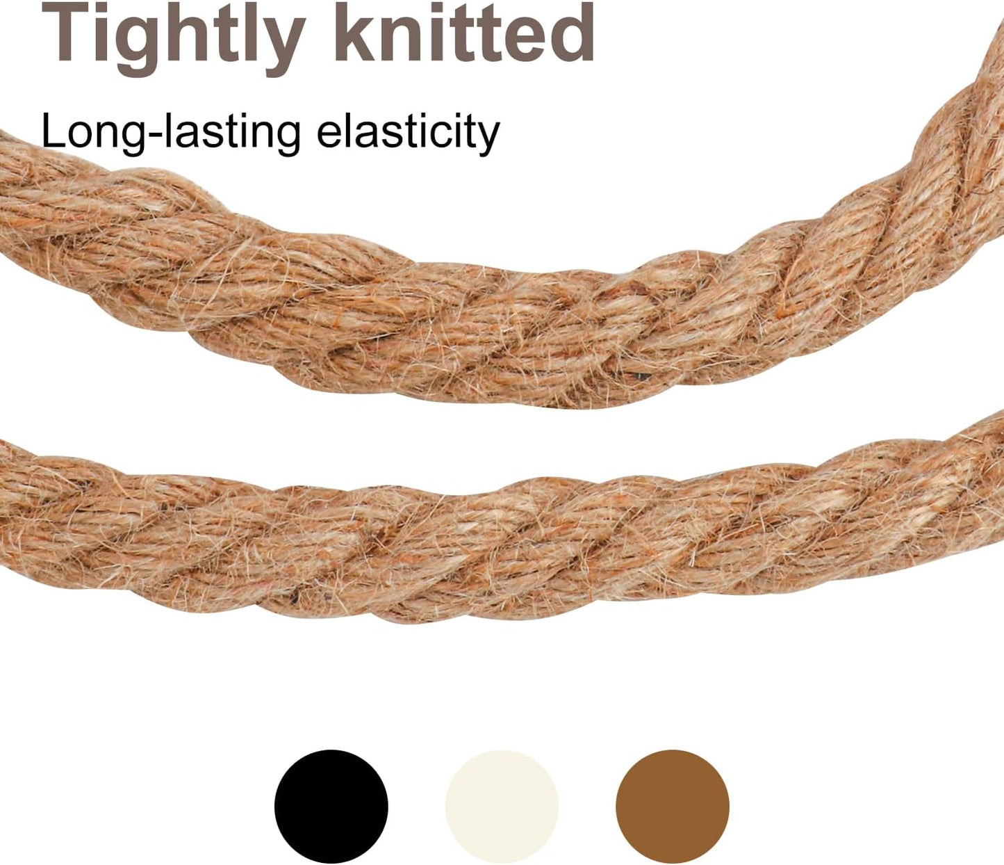 3/4 inch Hemp Rope, 82 Feet Twisted Manila Rope for Scratching Posts, Camping, Garden, Crafts, DIY Projects