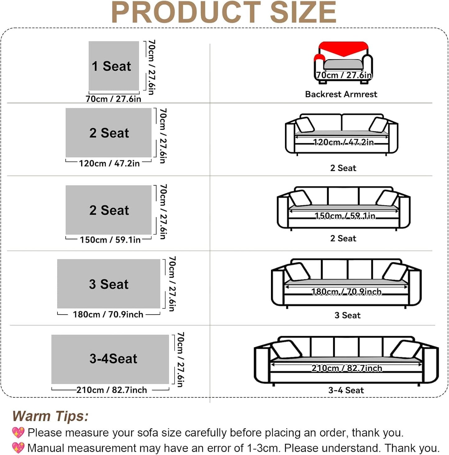 OTOB Couch Covers for 3 Cushion Couch Sofa Pet Friendly, Washable & Non Slip Geometric Jacquard Modern Plush Fuzzy Sofa Slipcovers Protector, All Season Soft Pet Couch Cover (Gray, 27.6"x82.7")