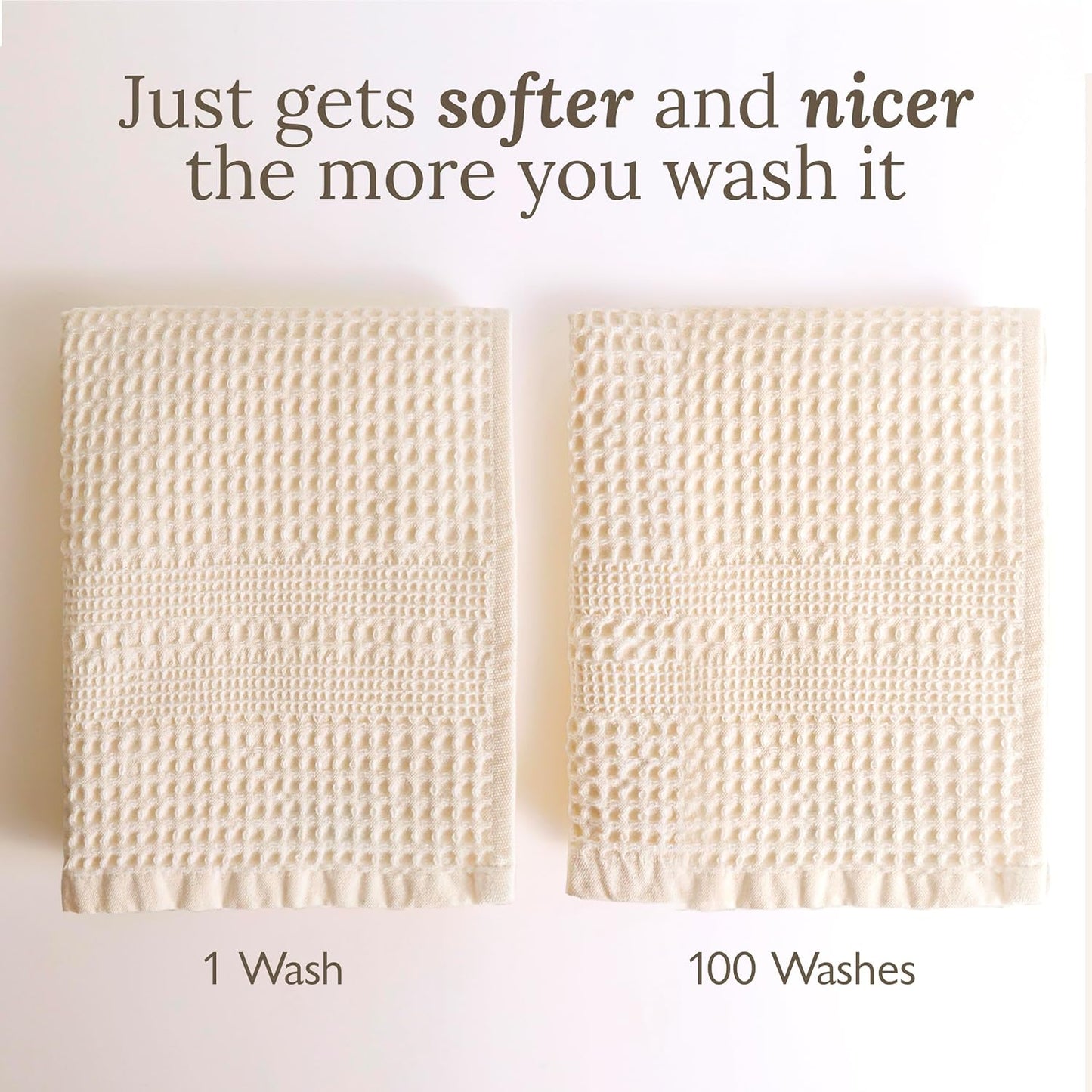 GILDEN TREE Waffle Bath Sheet Large Bath Towels Quick Dry Thin Body Towels, 40x80 Oversized Bath Towels for Adults, 2 Pack Bath Sheet Set, Classic Style (Cream)