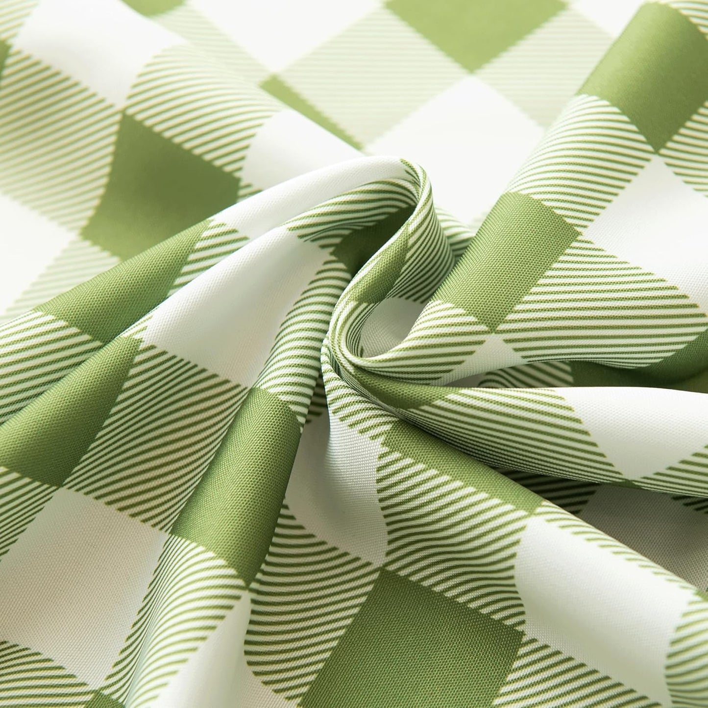 Classic Gingham Buffalo Tablecloth Fabric - Oblong 90x156 Inch Water Proof Checkered Table Cloth for Indoor Outdoor - Table Cover for Birthday, Picnics, BBQs, and Parties