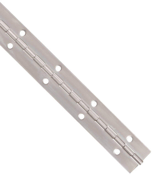 Stainless Steel Continuous Hinge with Hole, Bright Annealed Finish (3 Feet, 3 Inches)