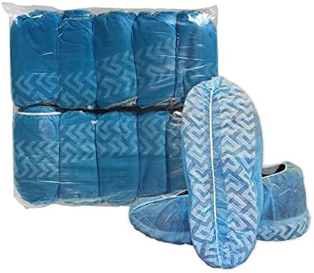 CleanPro® Disposable Polypropylene Shoe Covers with Anti-skid Treads, Blue, 2X-Large, 300 Count