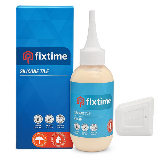 Grout Filler Repair Kit – Cream Beige Premixed Crack Filler for Floor Tiles – Fast Drying Grout Sealer with Spatula – 8 oz