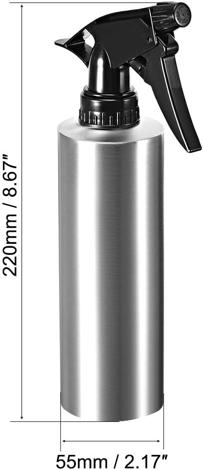 uxcell 11.8oz/350ml Spray Bottle 304 Stainless Steel with Fine Mist Sprayer, Empty Refillable Container for Kitchen Bathroom or Plants Water Sprayer