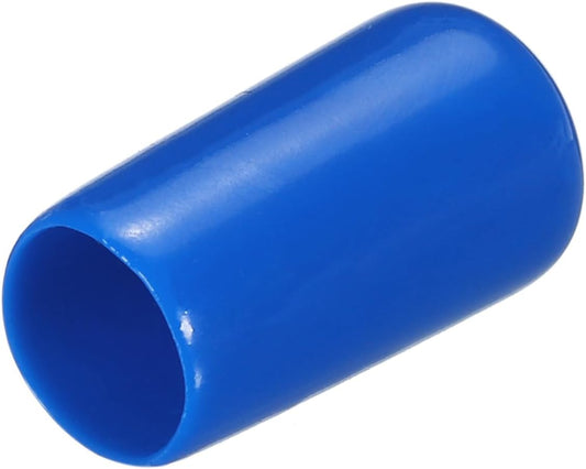 uxcell 20pcs Rubber End Caps 9.5mm ID Vinyl PVC Round Tube Bolt Cap Cover Screw Thread Protectors Blue