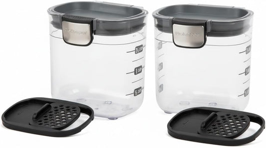 Progressive PKS-401 1.5 Cup Mini Prokeeper+ Airtight Silicone Seal Storage Container Great For Spices & Baking Acessories (2- Piece)