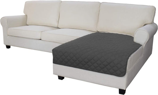 Easy-Going Sectional Couch Covers for Dogs L Shape Sofa Cover Reversible Sofa Slipcover Chaise Lounge Cover Furniture Protector Cover for Pets Dog Cat (42 x 68 inches, Dark Gray/Dark Gray)
