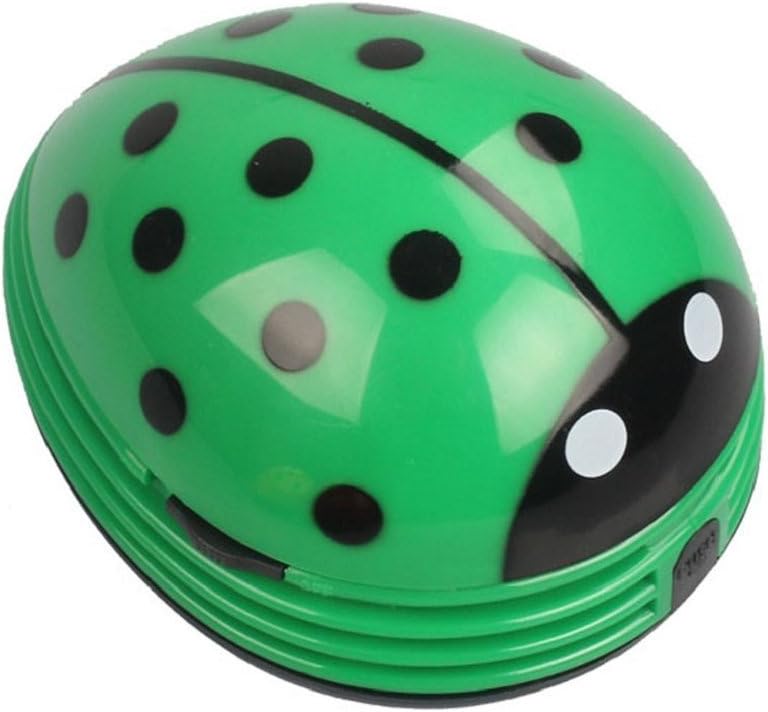 E ECSEM Mini Portable Handheld Cordless Tabletop Crumb Sweeper Desktop Dust Vacuum Cleaner Cute Cartoon Battery Operated