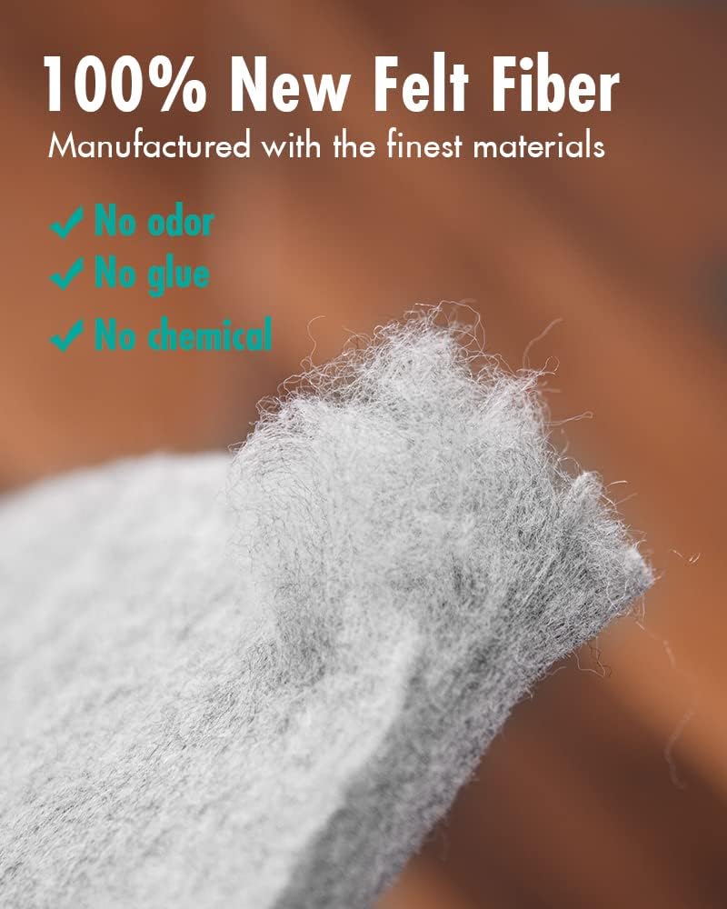 Non Slip Rug Pad Gripper - 3x8 Feet 1/4” Extra Thick Felt Under Rug for Area Rugs and Hardwood Floors,Super Cushioned Non Skid Carpet Padding