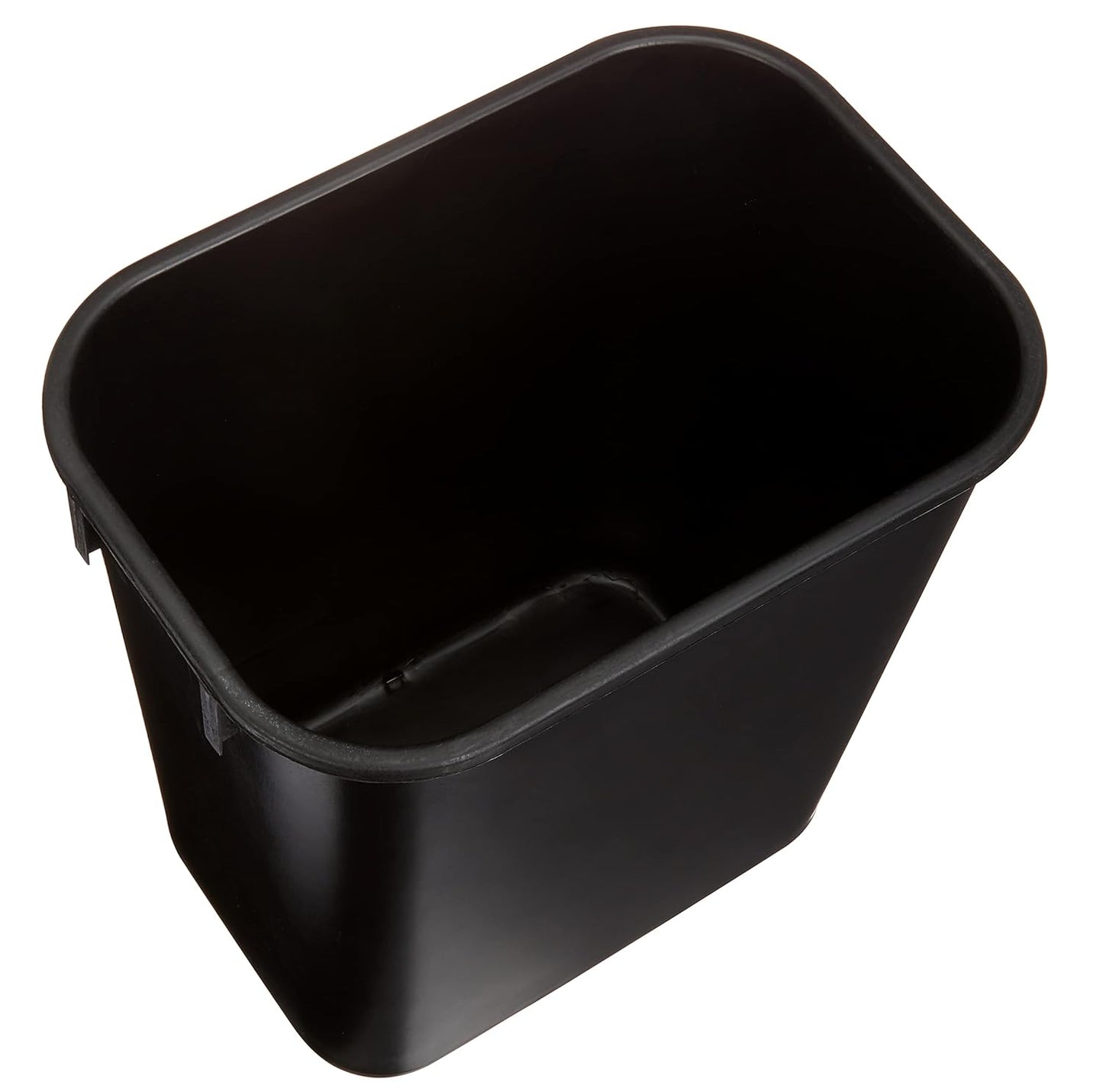 Amazon Basics Small Trash Can, Rectangular Commercial Office Wastebasket, 3 Gallon (Pack Of 2), Black (Previously AmazonCommercial brand)
