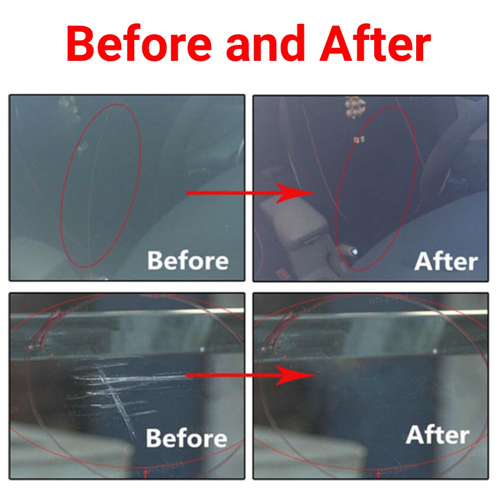 Windshield Scratch Remover Set Glass Polishing Kit Abrasive Discs Polish Pads for Any Windscreen Rear or Side Windows