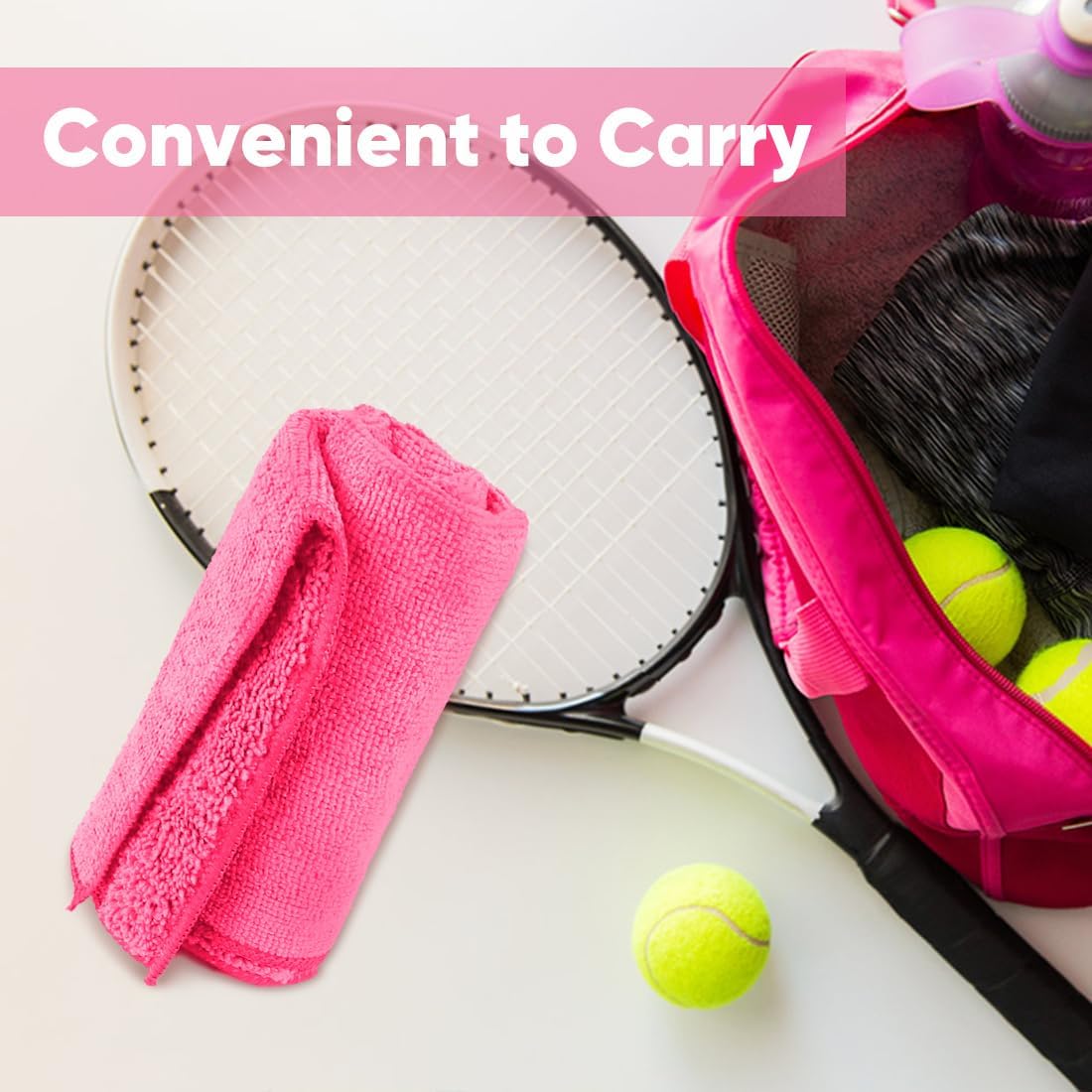 HOMEXCEL Microfiber Washcloths 12 Pack, Highly Absorbent and Soft Face Towel, Multi-Purpose Wash Cloths for Bathroom, Gym, Hotel, Spa and Kitchen, 12x12 Inch, Assorted Set