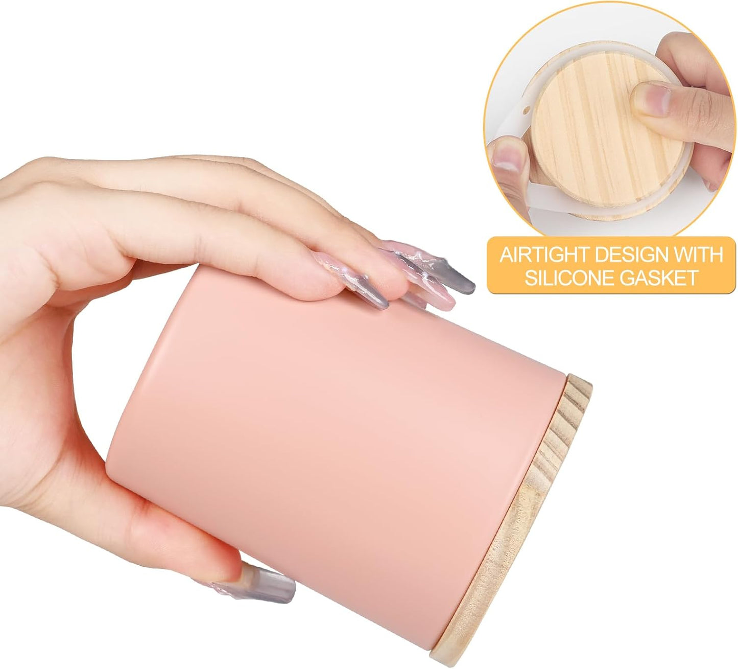 SHOWIN Thick Candle Jars for Making Candles 12 Pcs, 7 OZ Empty Jars with Wood Lids for Candle Making, Sample Container, Colourful