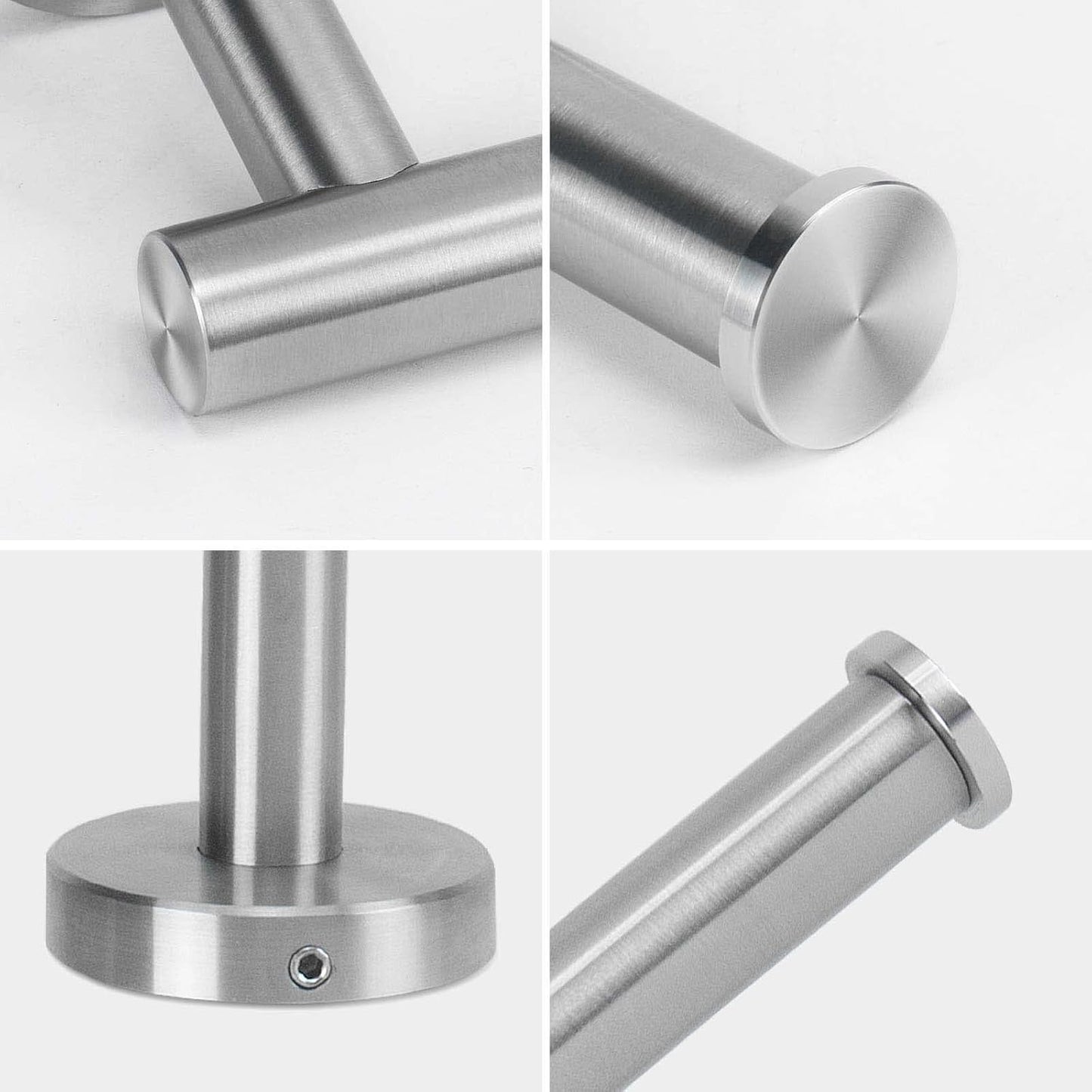 NearMoon Bathroom Toilet Paper Holder, Premium SUS304 Stainless Steel Rustproof Wall Mounted Toilet Roll Holder for Bathroom, Kitchen (4 Pack, Brushed Nickel)