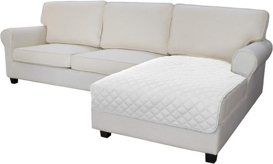 Easy-Going Sectional Couch Covers for Dogs L Shape Sofa Cover Reversible Sofa Slipcover Chaise Lounge Cover Furniture Protector Cover for Pets Dog Cat (42 x 52 inches, White/White)