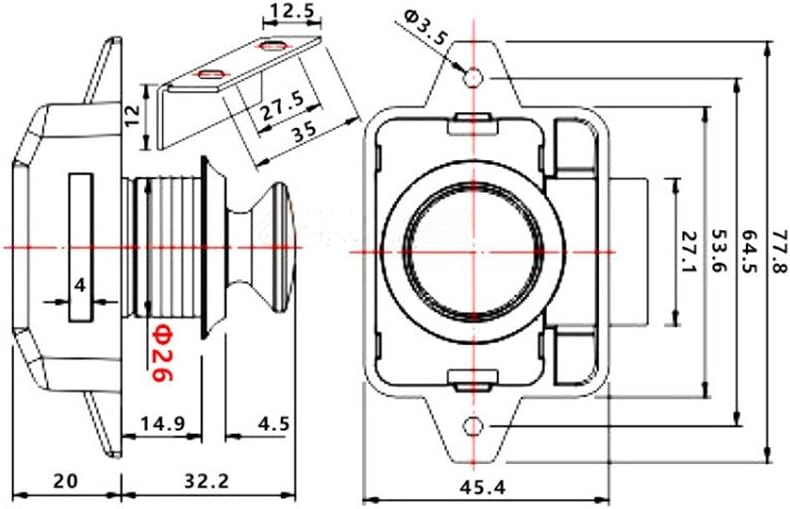 Encell Set of 5 Push Button Latch Cupboard for RV Camper Motor Home Caravan