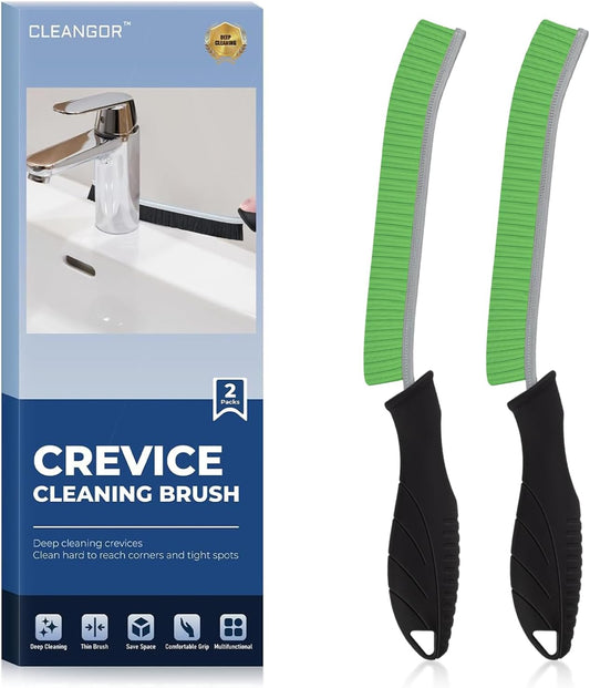 Crevice Cleaning Brushes, Cleaner Scrub Brush Tool for Hard to Reach Tight Space, Home Essentials, Cleaning Supplies for Shower, Bathroom, Kitchen, Toilet, Window