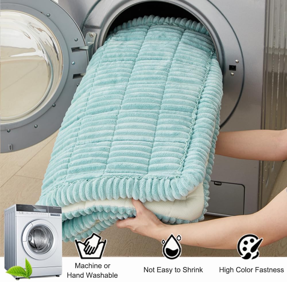 Couch Cover for Dogs Washable, Fuzzy Pet Couch Covers for 3 Cushion Sofa Pet Friendly, Non Slip Sofa Cover (Blue, 27.6" x 59"/70 x 150cm)