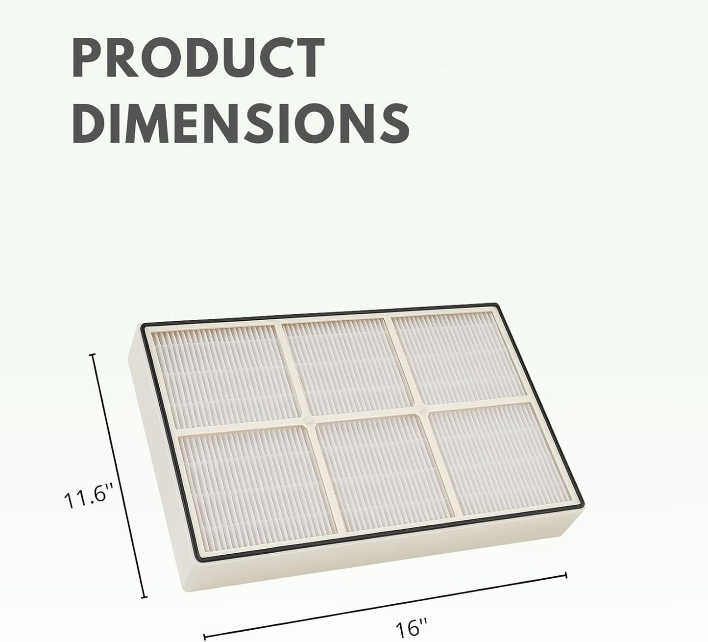 Nispira HEPA Filter with 4 Pre-Carbon Filters Compatible with Whirlpool Whispure Air Purifier Models AP25030K, APR25530L, APR25130L; Replaces Part # 1183051 1183051K, 2 Sets