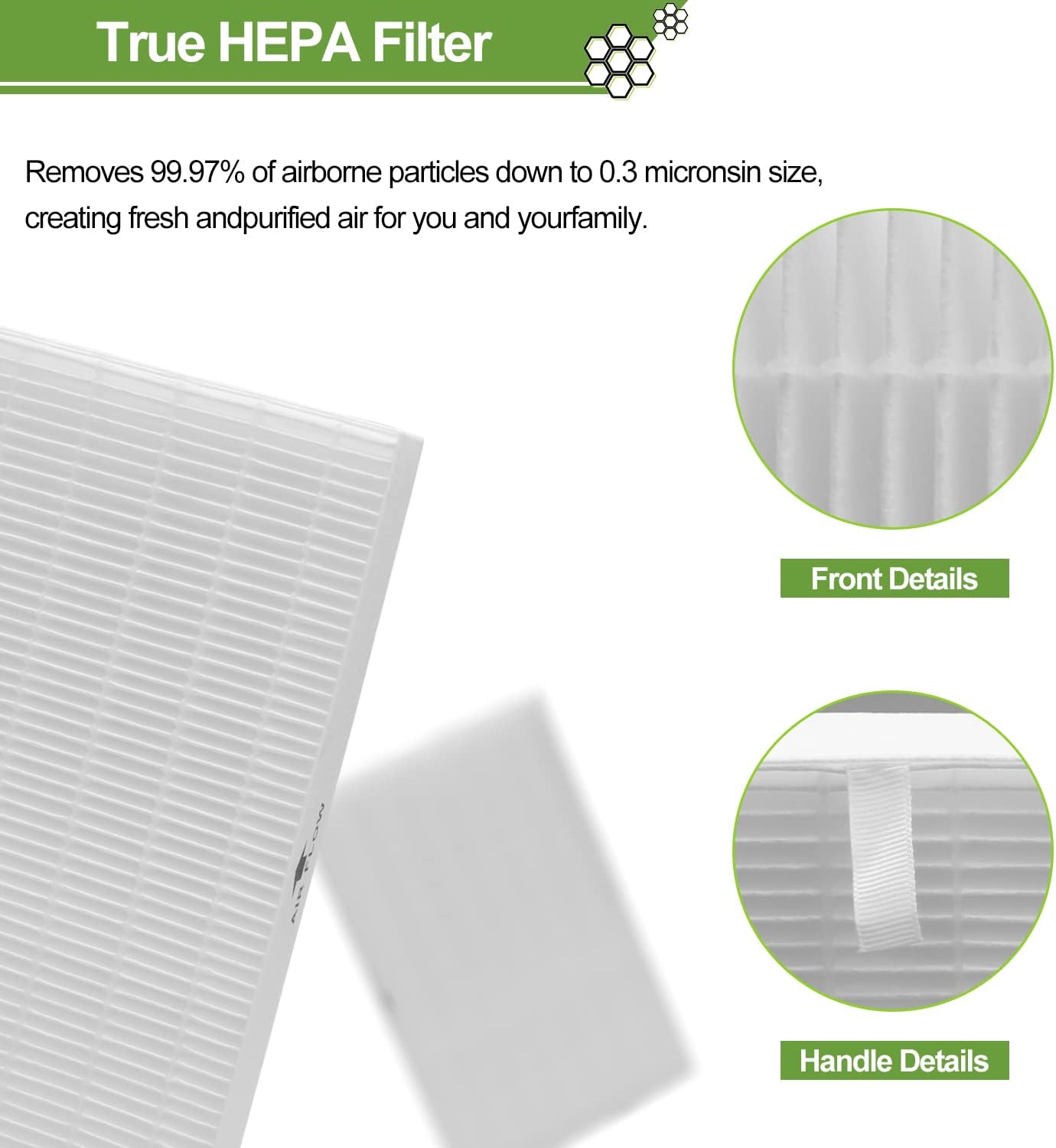 Smilyan 9 Pack Hpa300 HEPA Replacement Filter R for Honeywell HPA300 HPA200 HPA100 HPA090 Series Air Purifier, Compared to HRF-R3 HRF-R2 HRF-R1