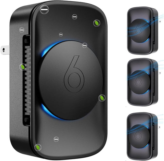 iDiskk [4 Pack] Air Purifier for Home,Plug-In Negative Ion Quiet Air Ionizers for Bedroom, Office, Kitchen,Portable Mini Air Cleaner Odor with Night Light, Smoke, Dust, Pet Dander Eliminator-Black