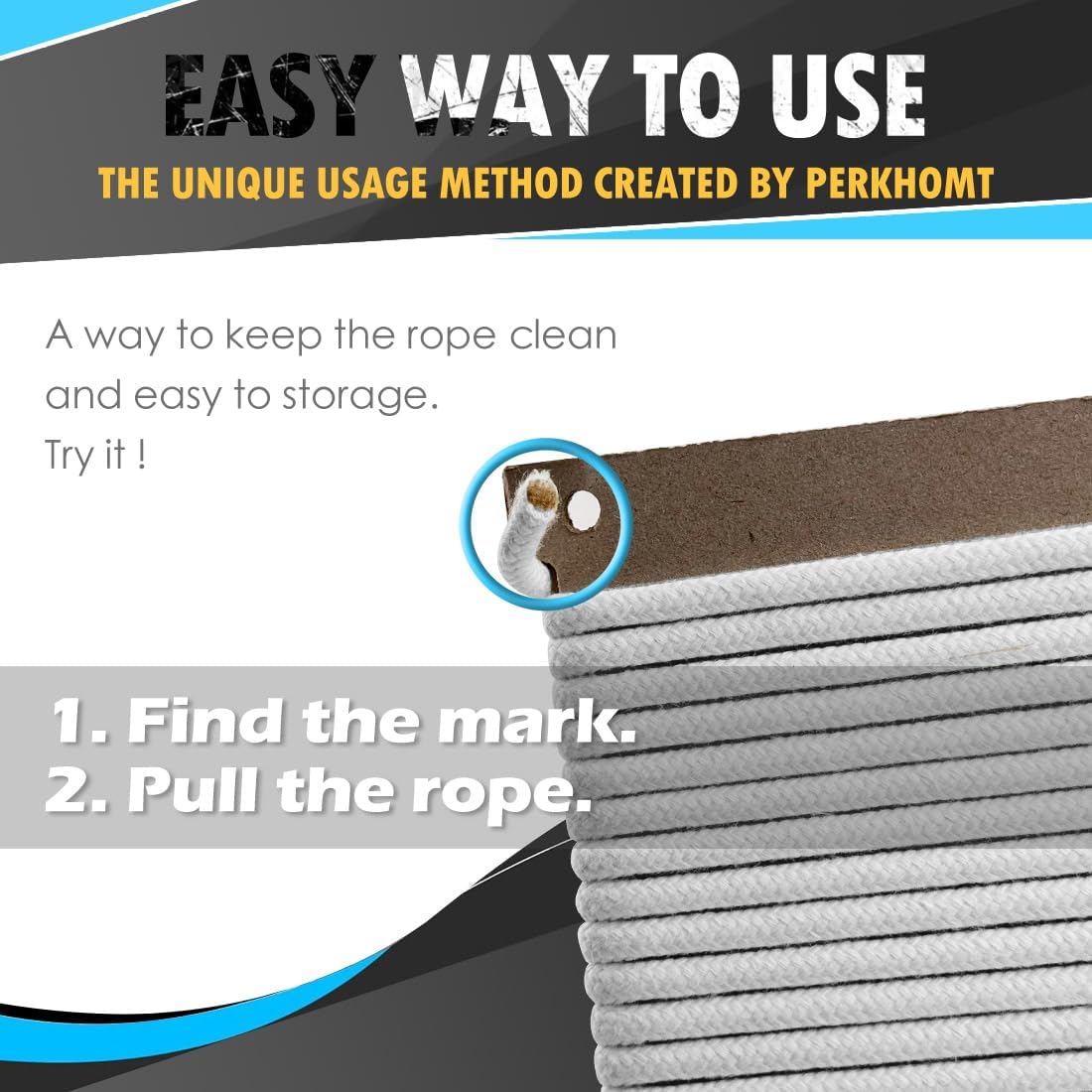 PerkHomy 500lb Cotton Rope 3/16" (5mm) 50 ft Multi Purpose Utility Diamond Braided Cord, Natural Cotton for Clothes Line Camping Crafting Flag Pole, Khaki