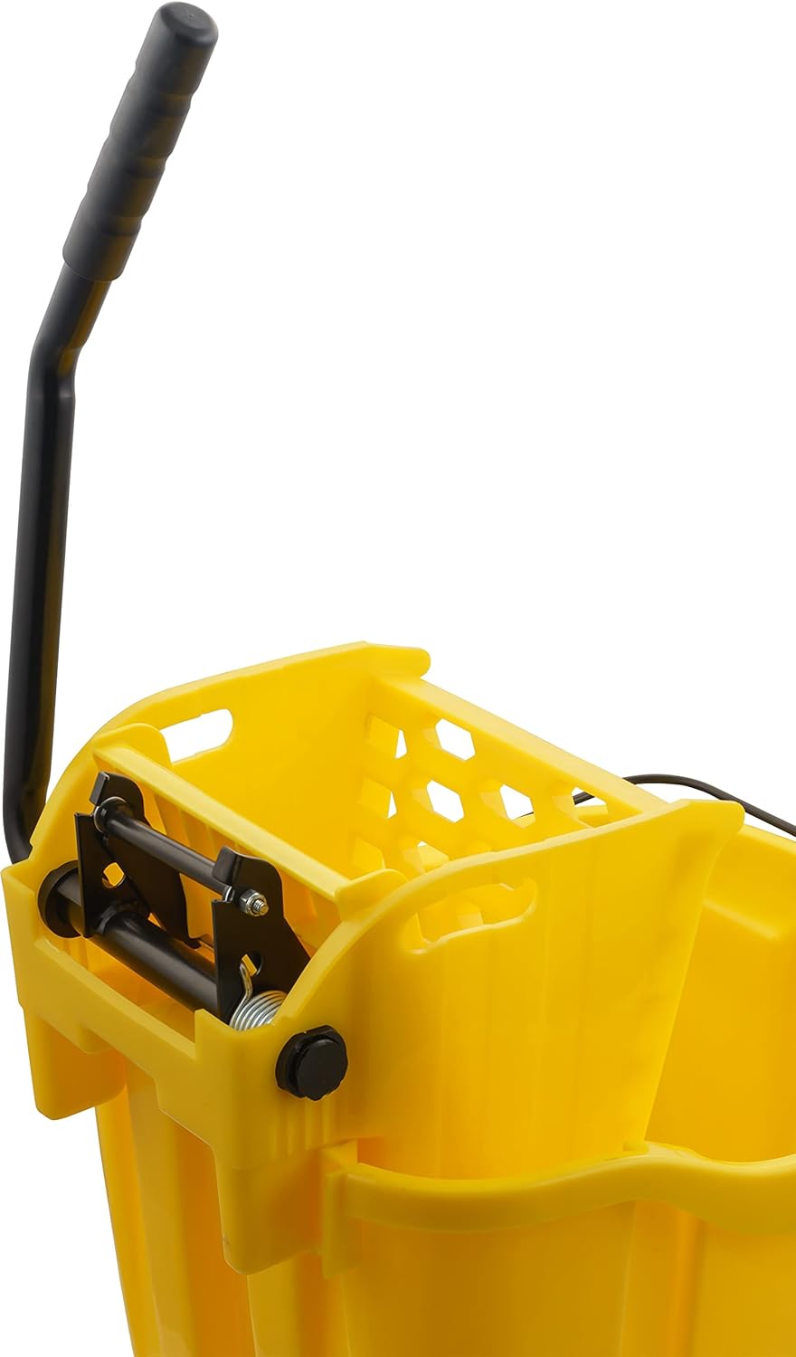 Carlisle FoodService Products Omnifit Mop Bucket with Wringer for Floor Cleaning, Restaurants, Office, And Janitorial Use, Polypropylene, 35 Quarts, Yellow