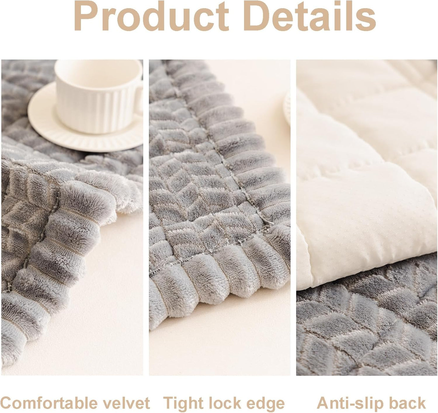 Pet Couch Cover Protector Sofa Covers for Pets Washable Non Slip Couches and Sofas Dog Mat (Grey, 27.6" x 59.1")