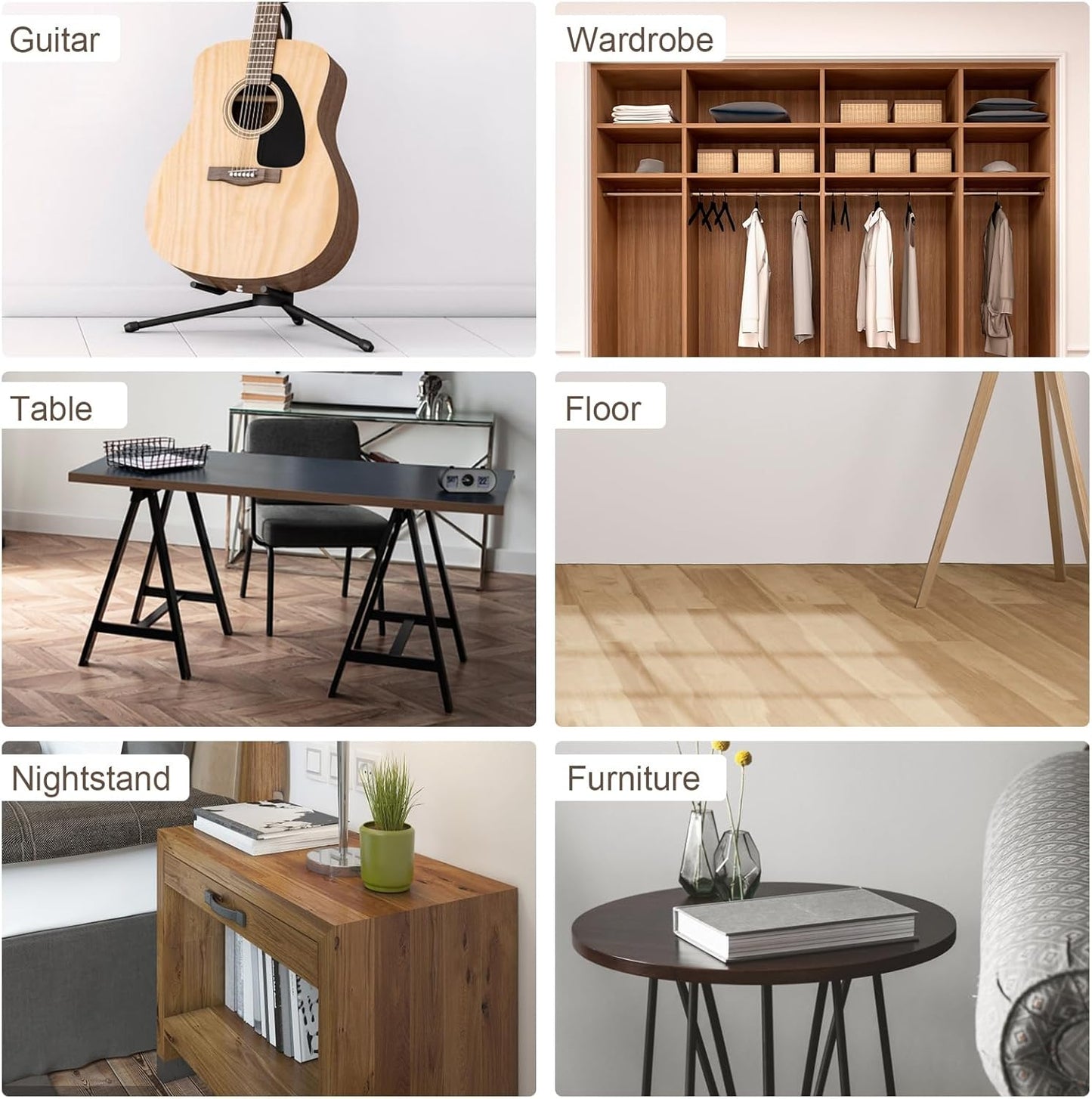 SEISSO Wood Putty, Gray Wood Filler Paintable, Wood Putty Outdoor Waterproof, Wood Repair Putty Stainable, Wood Furniture Repair kit - Restore Wooden Table, Cabinet, Floors, Door