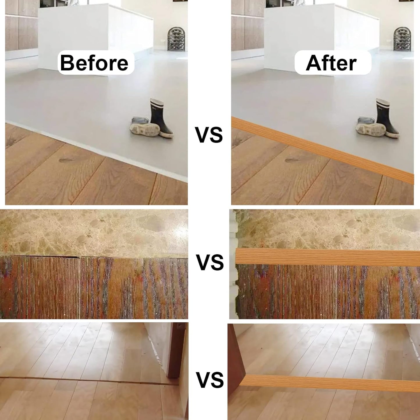 Floor/Door Flat Transition Strip & Self Adhesive Floor Vinyl Floor Edge Trim Laminate Floor Gap Covering Joining Strip