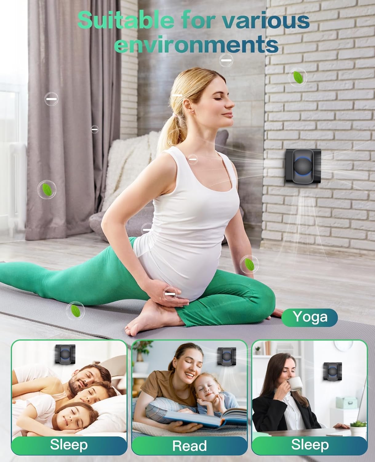 Air Ionizers for Home (3 Pack), Negative Ion Generator, Quiet Air Freshener for Bedroom Kitchen Office,Portable Plug in Air Filter Odor, Smoke Dust, Pets, Eliminator, Mini Air Cleaner