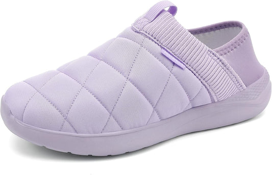 KUBUA Slippers for Men and Womens Indoor House Shoes Plush Slip on Outdoor Garden Loafers