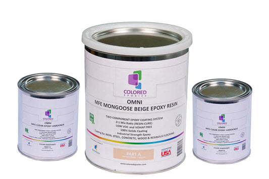 colored epoxies Mongoose Beige Epoxy Resin for Bar Tops, Table Tops, Wood, Concrete, Epoxy Art & Crafts 1.5 Gallon