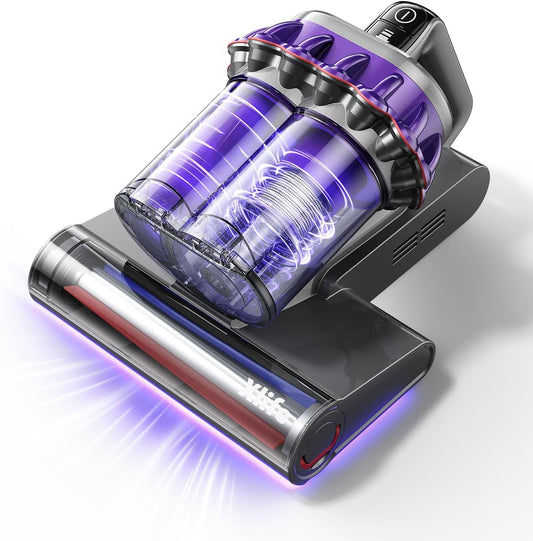 Xlife Mattress Vacuum Cleaner with UV-C Light, 140F° Heating, 550W 16KPA Suction, HEPA Filter for Deep Cleaning Bed, Sofa, Pillow, Baby Crib（Corded）