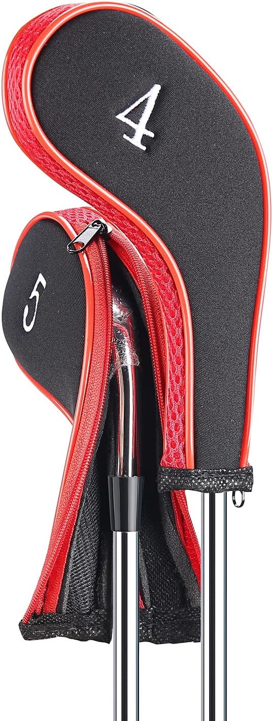 Sword &Shield sports Neoprene Zipper Golf Club Iron Head Covers Iron Covers 10pcs/Set