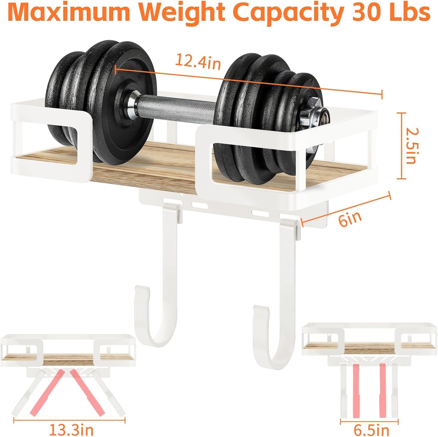 Ironing Board Holder Wall Mount, Iron Board Wall Hanger, Sewing, Laundry Room Organization, White, T&V Shaped Space Saving Iron Holder for Laundry Room Decor and Accessories, Organization and Storage