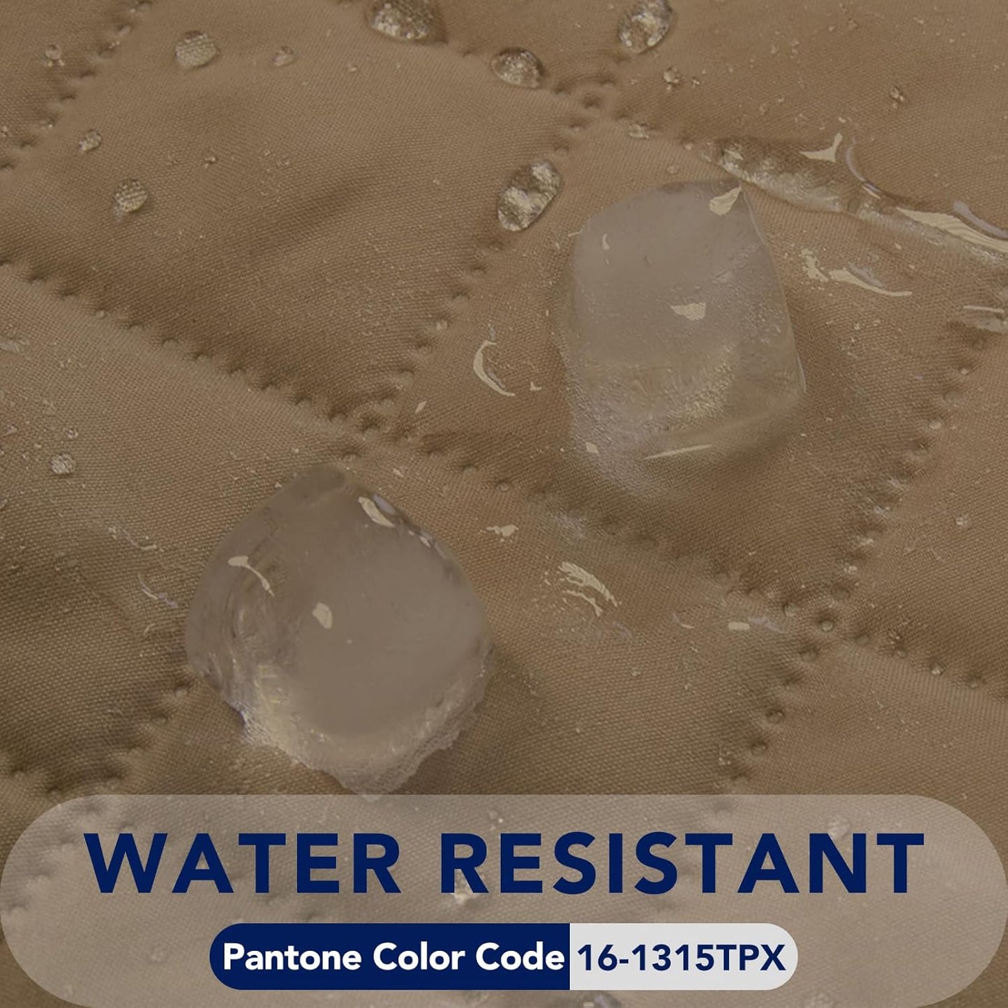 PureFit Reversible Quilted Sofa Cover, Water Resistant Slipcover Furniture Protector, Washable Couch Cover with Non Slip and Elastic Straps for Kids, Dogs, Pets (Oversized Chair, Camel/Ivory)