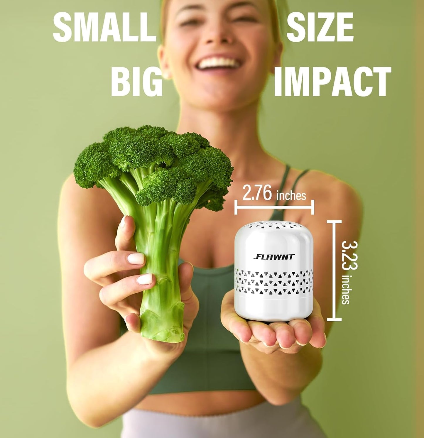 Fridge Deodorizer, 10-Year Odor Eliminator for Refrigerator, No Refills or Fragrance, More Effective Than Charcoal Air Purifiers-White