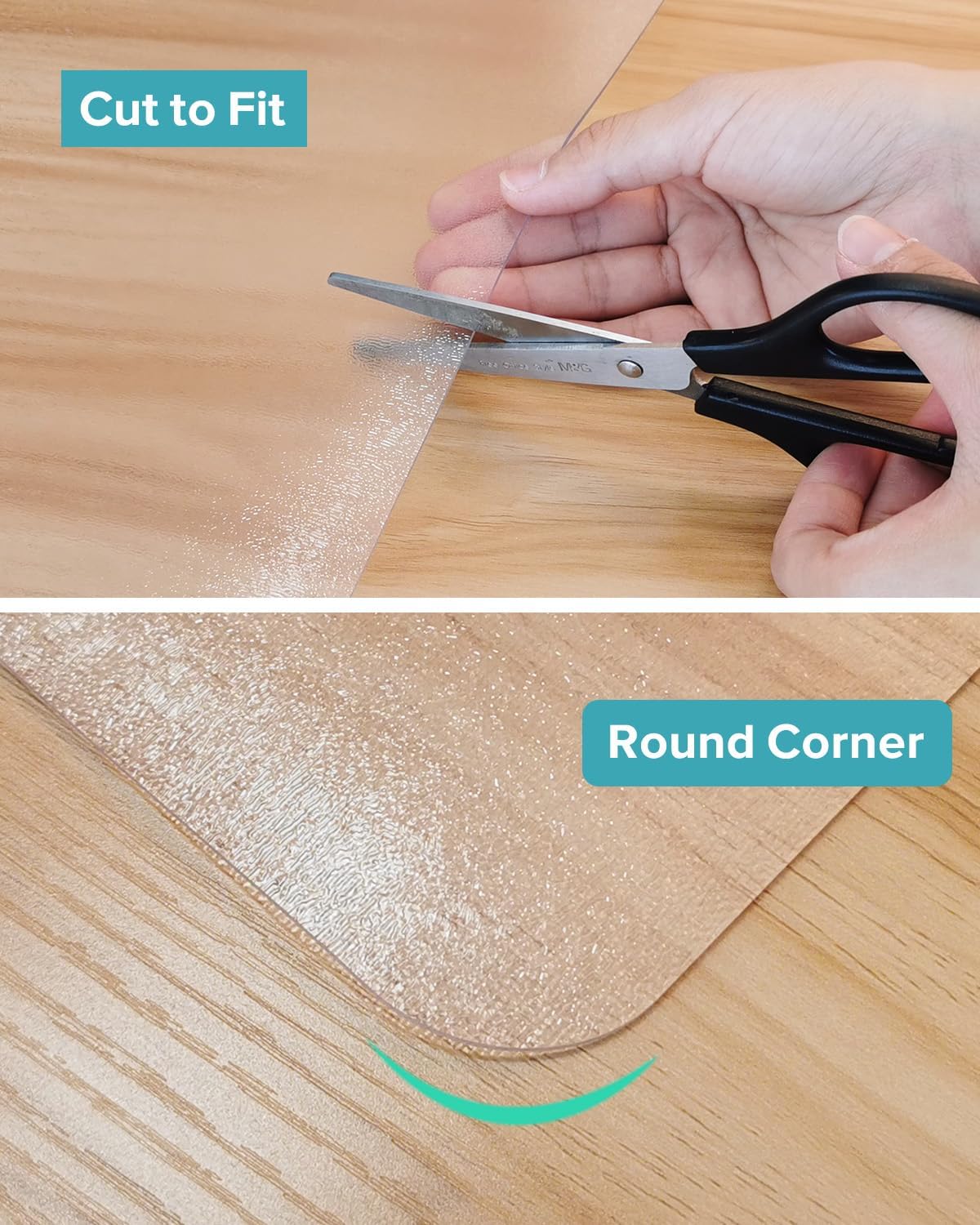 Refrigerator Mat, Clear Anti-Slip PVC Floor Protector, 2mm Thickness Scratch-Resistant Floor Mat (24"x 36")