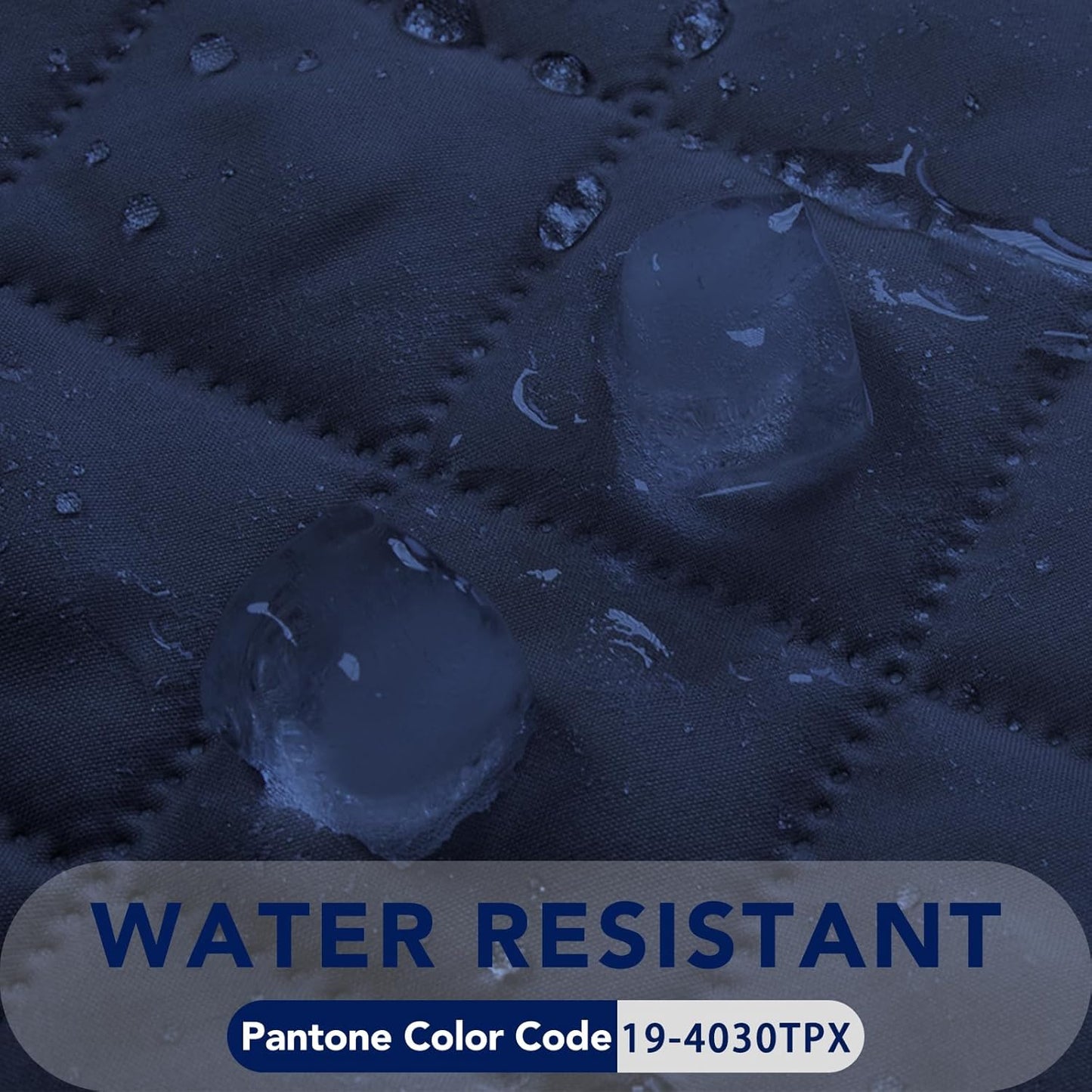 PureFit Reversible Quilted Sofa Cover, Water Resistant Slipcover Furniture Protector, Washable Couch Cover with Non Slip and Elastic Straps for Kids, Dogs, Pets (Oversized Loveseat, Navy/Ivory)