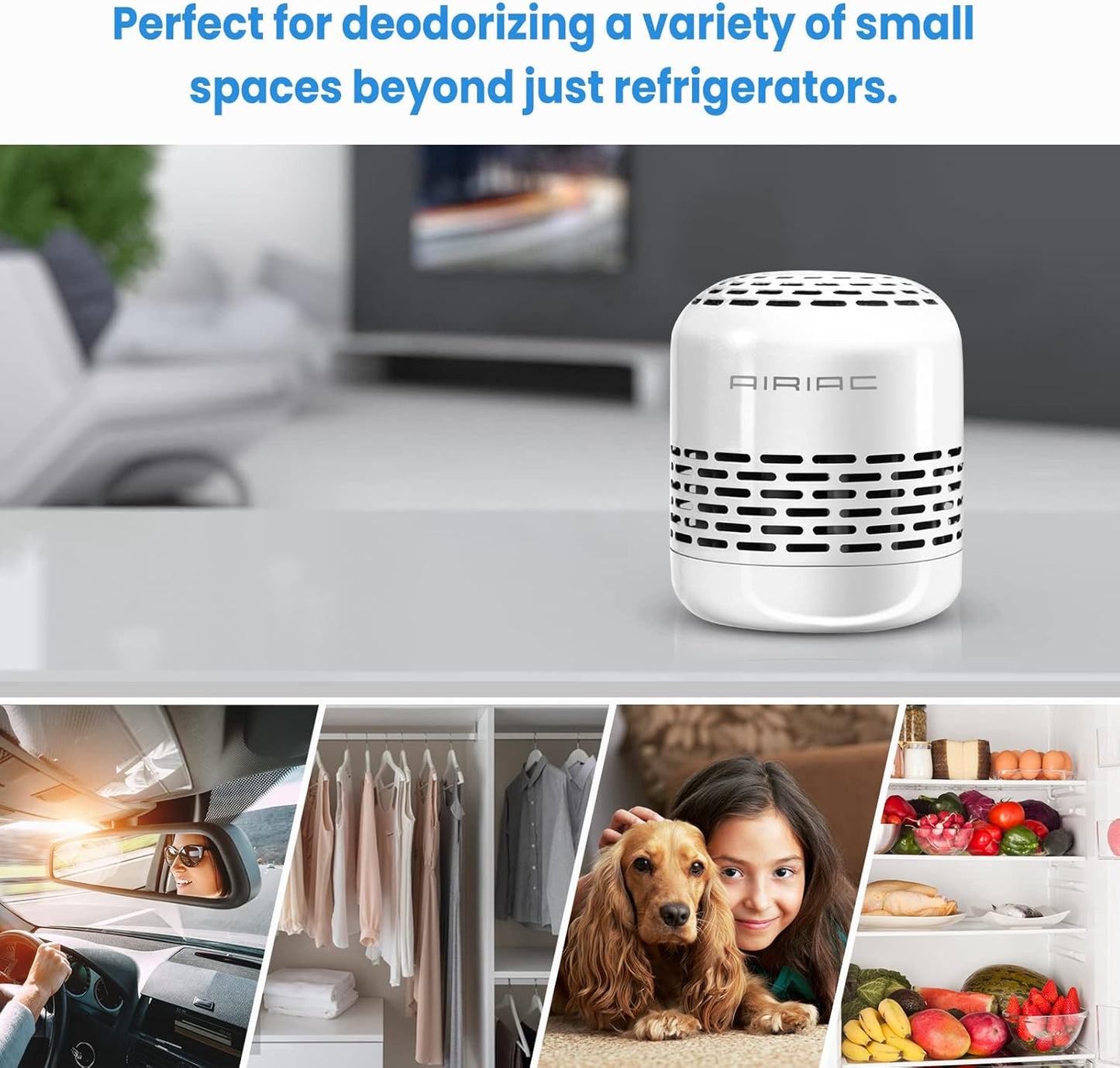 Fridge Deodorizer,10-Year Refrigerator Deodorizer Odor Eliminator,Replaces Baking Soda for Fridge and Freezer Absorber Charcoal Bags